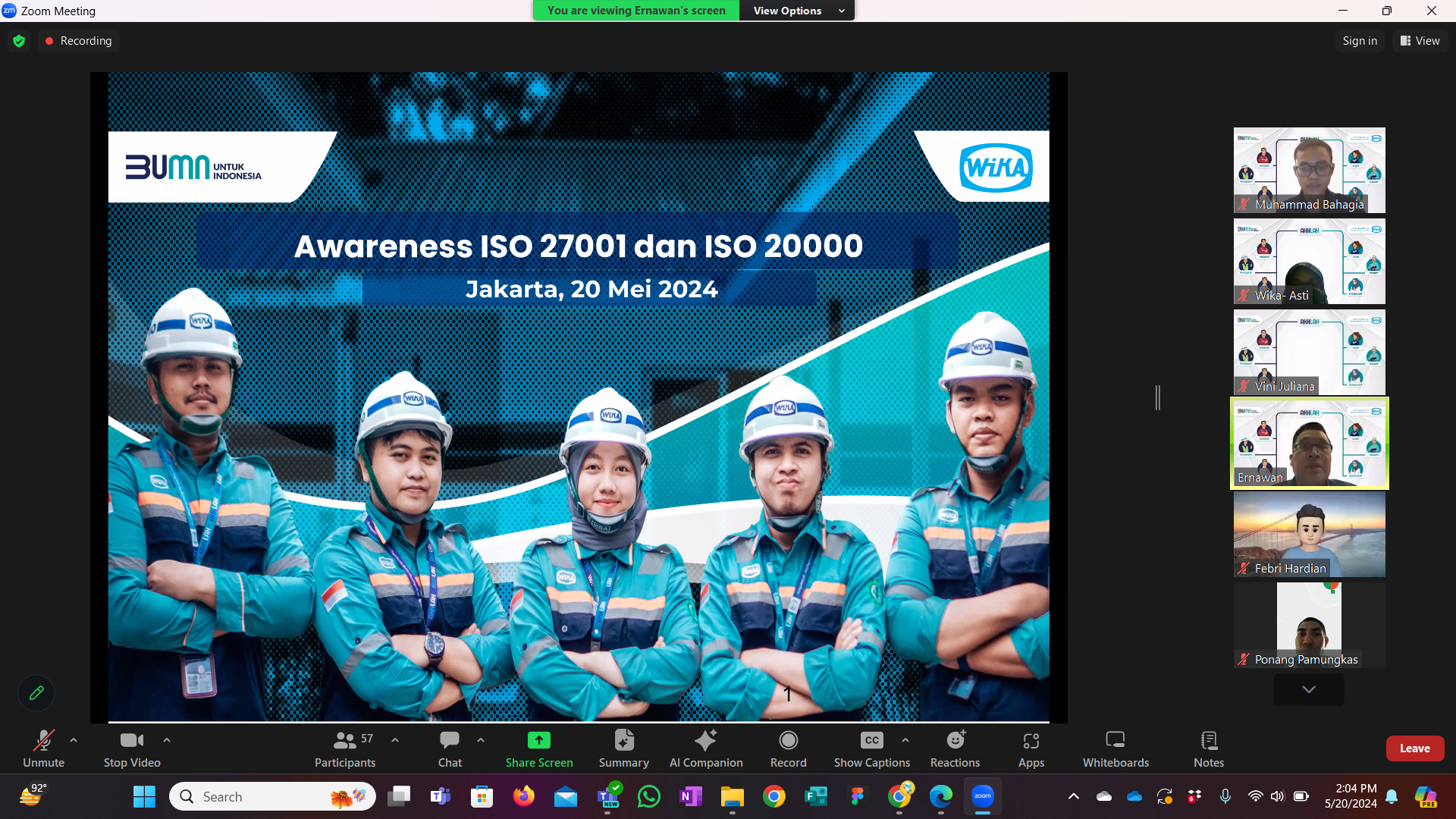 Awareness ISO 20000 ISO 27001 1